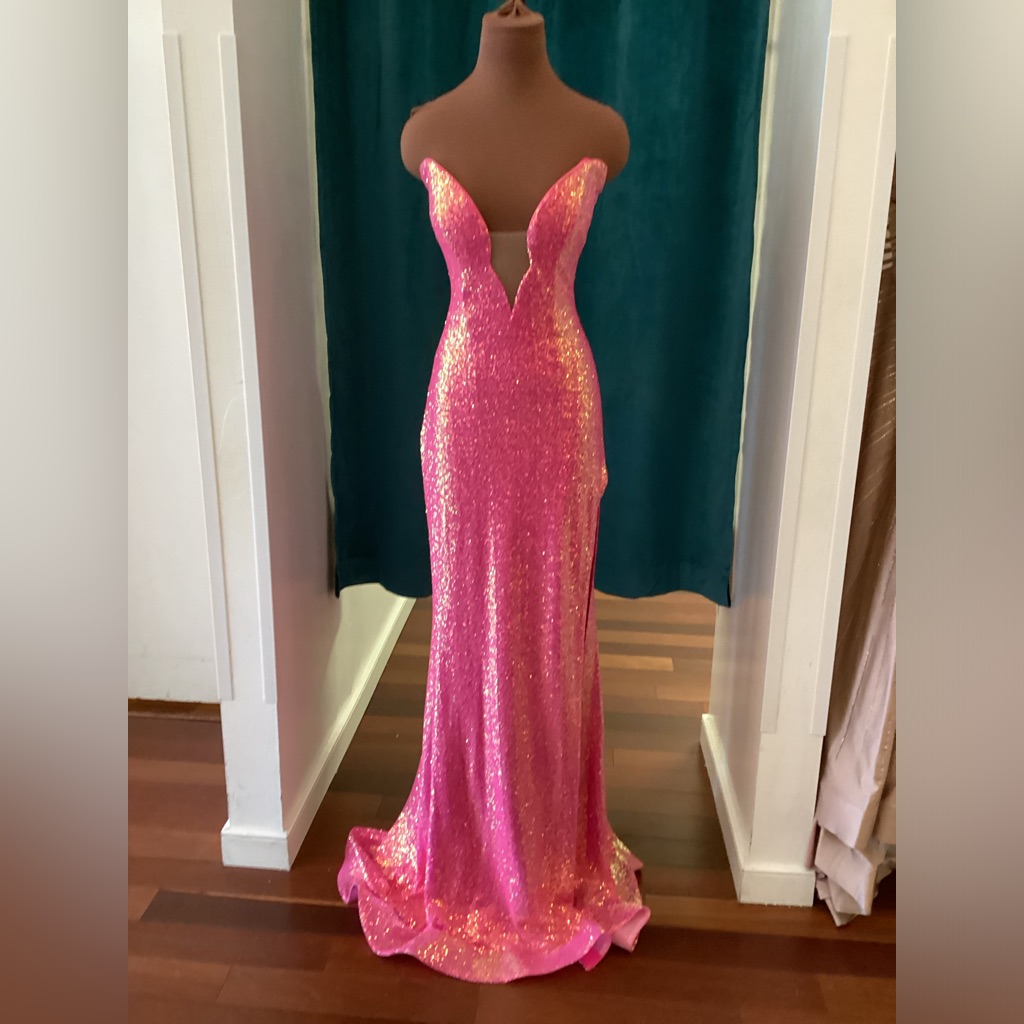 Jovani Sequin High Side Slit Gown